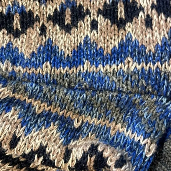 County Seat Fair Isle Oversized knitted sweater, cotton blend. Size XL GUC - Picture 9 of 9